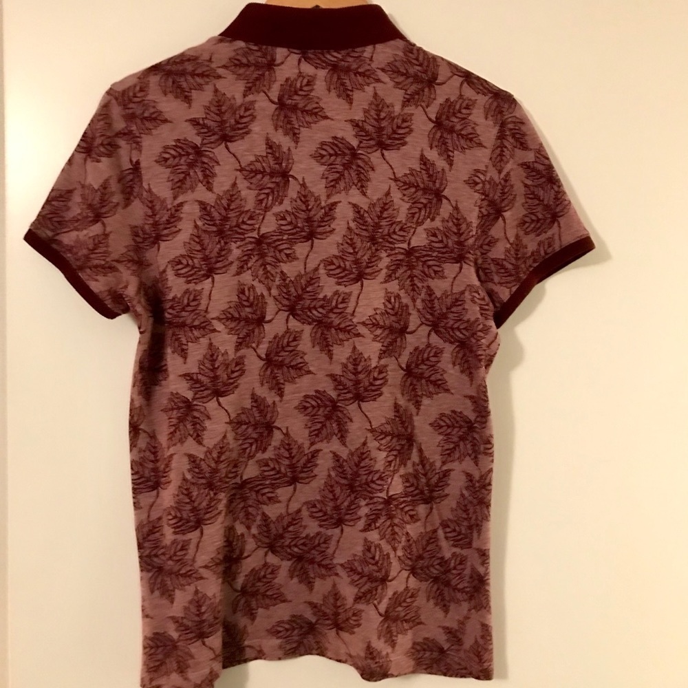 Men’s Ted Baker polo shirt - used - burgundy - Picture 2 of 4